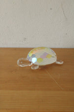 Crystal Glass Turtle Paperweight By Oleg Cassini
