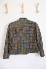 Coldwater Creek Shaped Multi-Colored Speckled Black Jacket | 8P