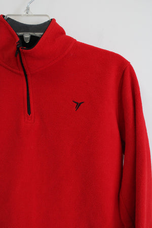 Old Navy Red Fleece 1/4 Zip Top | Youth L (10/12)