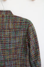 Coldwater Creek Shaped Multi-Colored Speckled Black Jacket | 8P