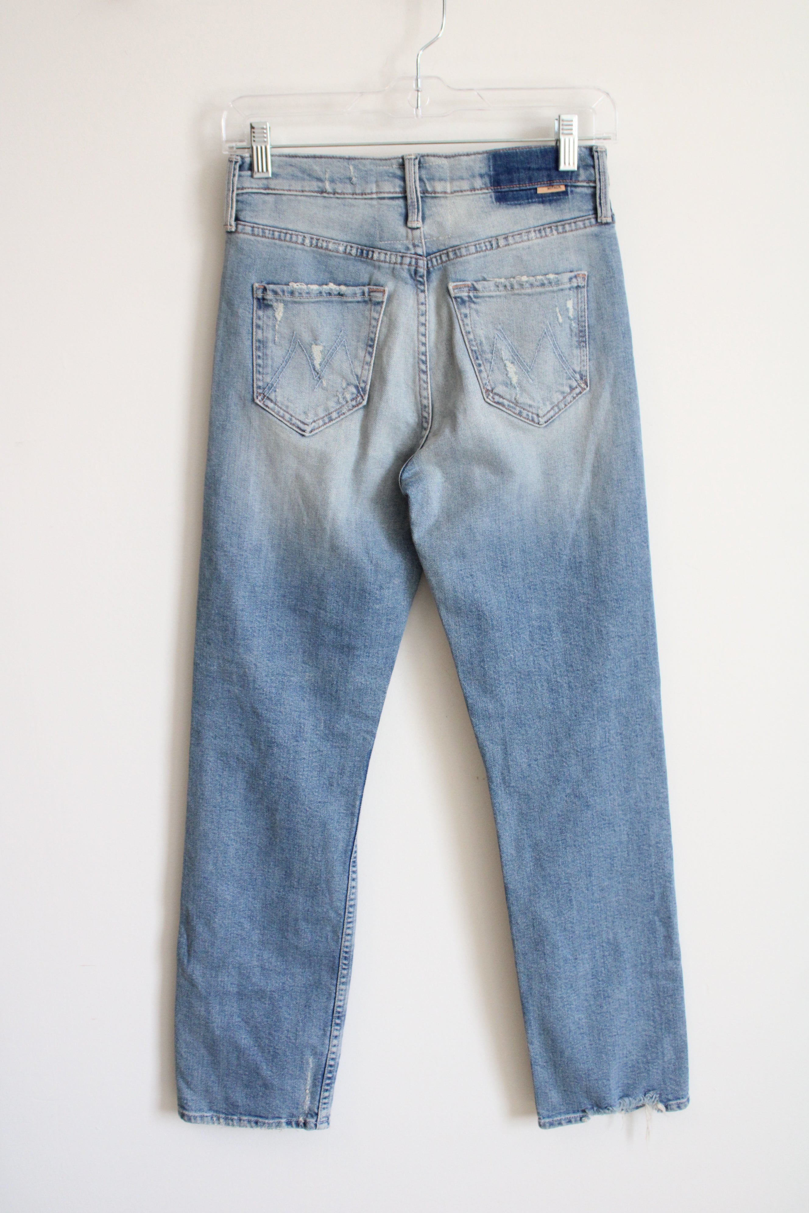 MOTHER Superior Straight Leg Distressed Jeans | 25