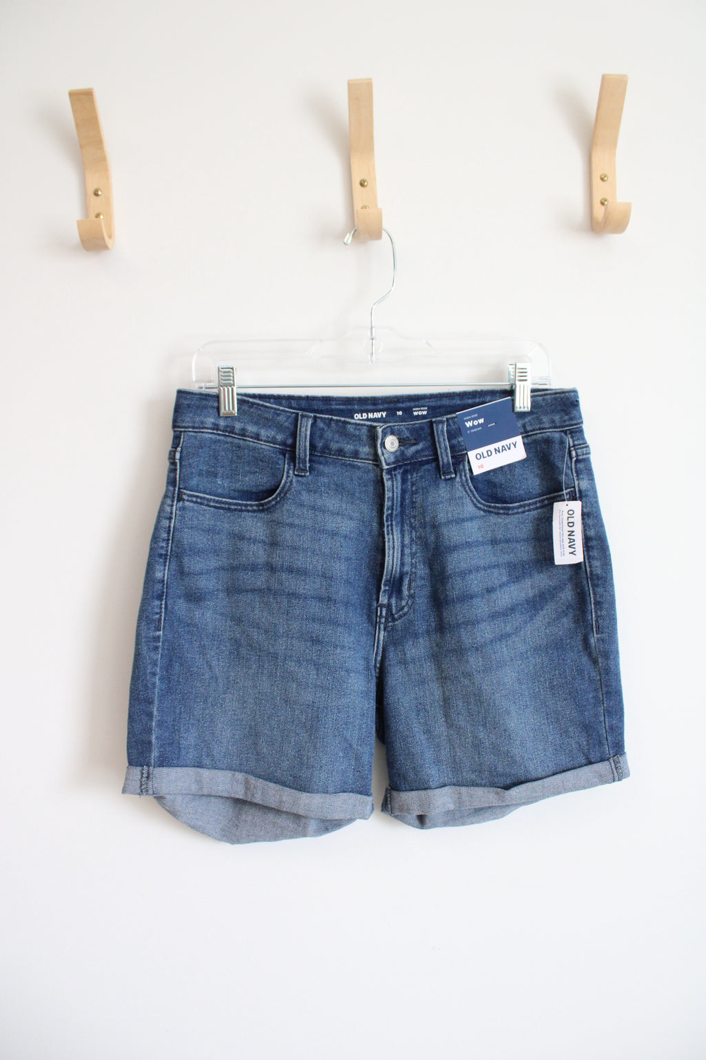 NEW Old Navy High Rise Wow Cuffed Denim Shorts | 10