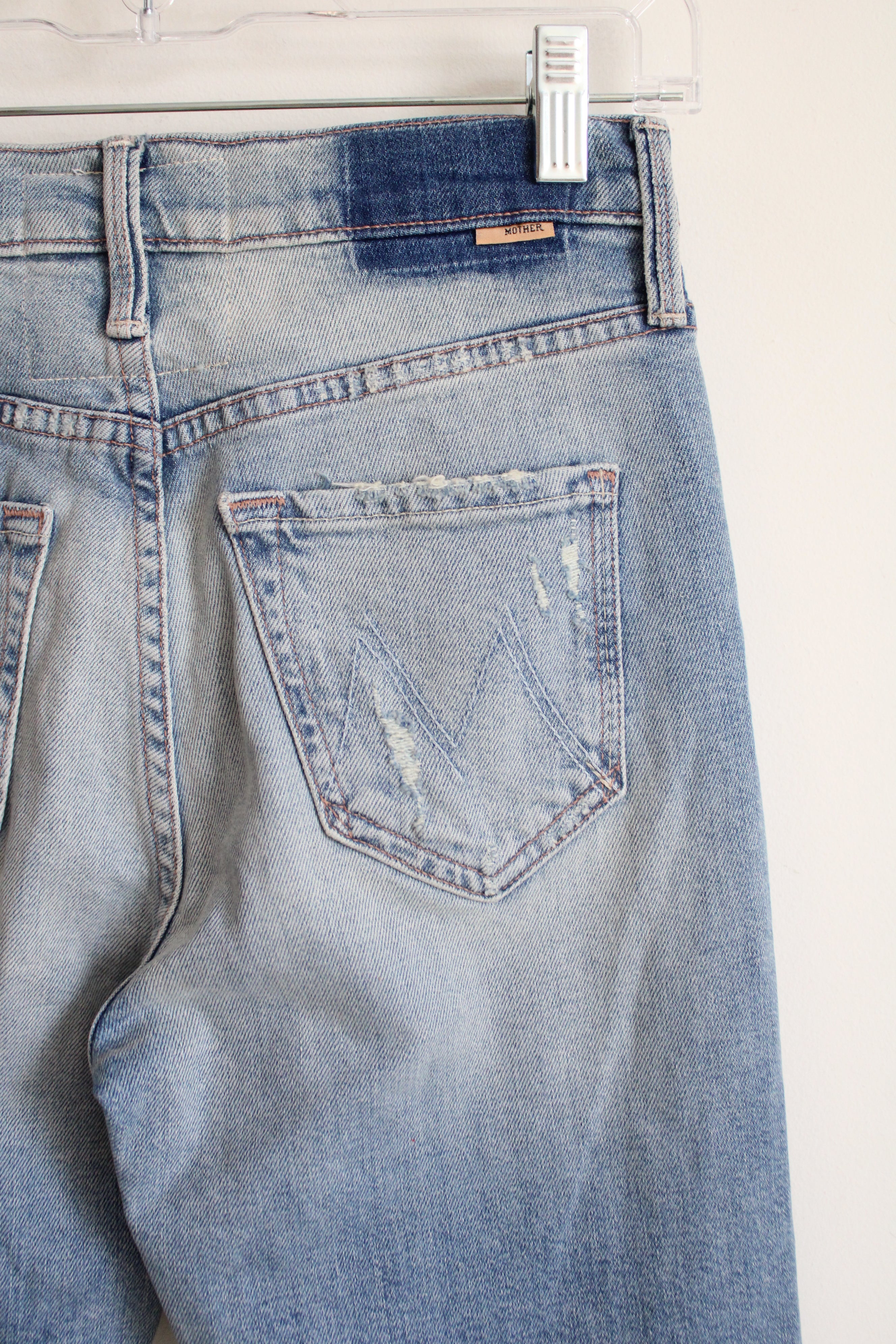 MOTHER Superior Straight Leg Distressed Jeans | 25