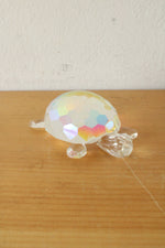 Crystal Glass Turtle Paperweight By Oleg Cassini