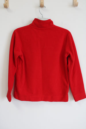 Old Navy Red Fleece 1/4 Zip Top | Youth L (10/12)