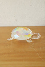 Crystal Glass Turtle Paperweight By Oleg Cassini