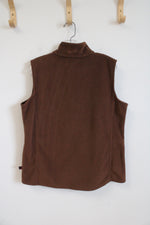 Woolrich Brown Fleece Zip Up Vest | L