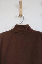 Woolrich Brown Fleece Zip Up Vest | L