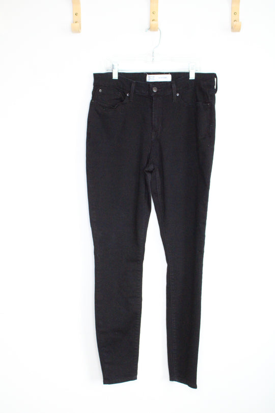Levi Signature Mid Rise Skinny Black Jeans | 12L