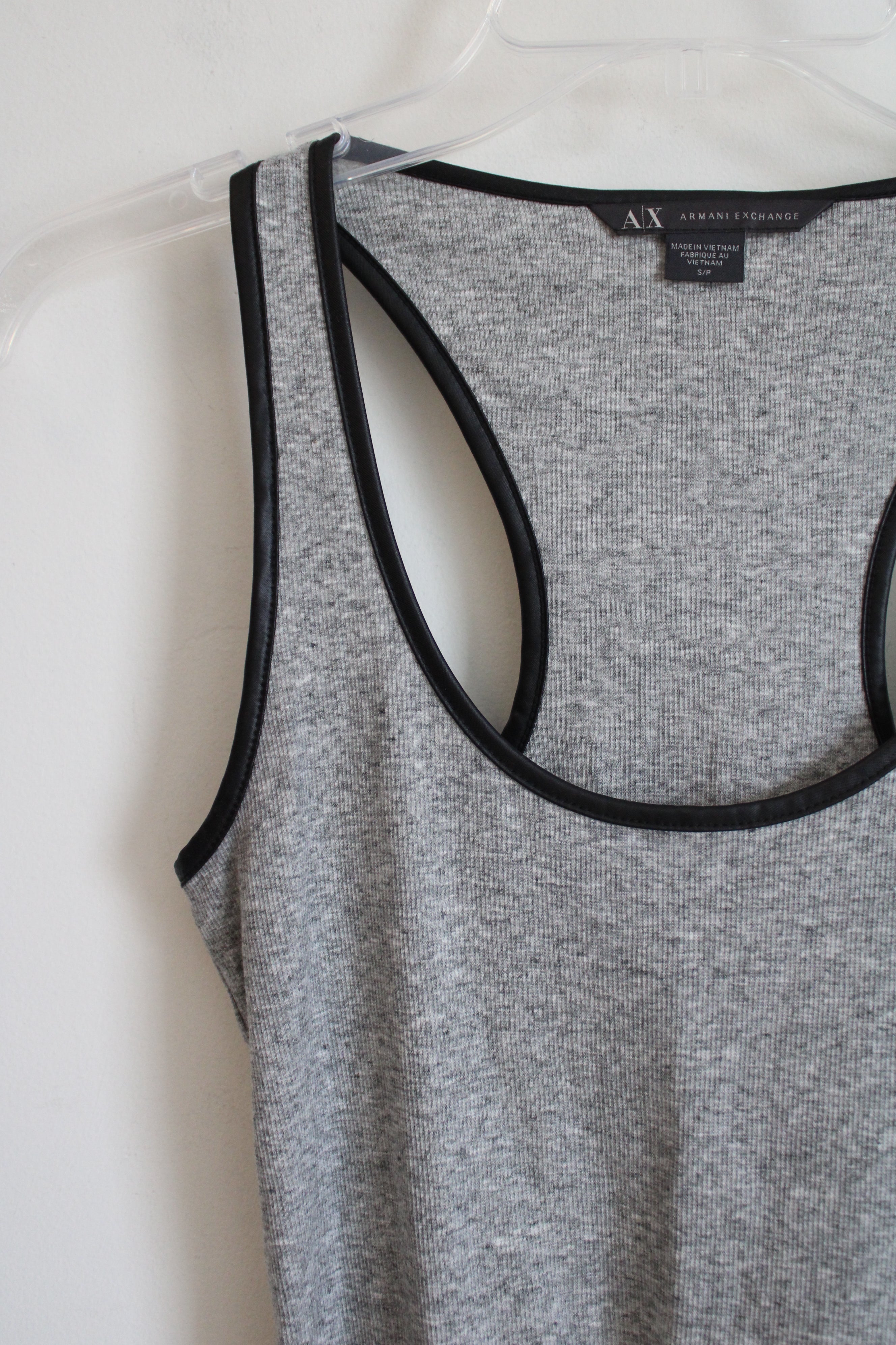 Armani Exchange Gray Ribbed Tank | S