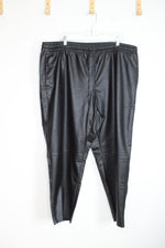 NEW Old Navy Billie Straight Black Faux Leather Drawstring Jogger Pants | 2X