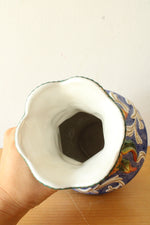 Fitz & Floyd Florentine Fruit Blue Ceramic Vase