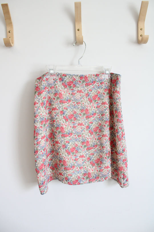 Windsor Rose & Blue Floral Skirt | S