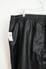 NEW Old Navy Billie Straight Black Faux Leather Drawstring Jogger Pants | 2X