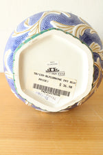Fitz & Floyd Florentine Fruit Blue Ceramic Vase