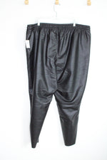 NEW Old Navy Billie Straight Black Faux Leather Drawstring Jogger Pants | 2X