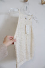 NEW A New Day Cream Crocheted Tank | M
