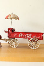 Cast Iron Coca-Cola Horse-Drawn Delivery Wagon Toy