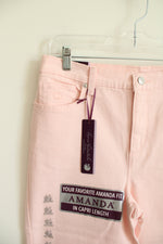 NEW Gloria Vanderbilt Amanda Heritage Fit Classic Rise Pink Capri Pants | 8
