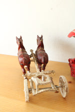 Cast Iron Coca-Cola Horse-Drawn Delivery Wagon Toy