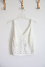 NEW Forever 21 Cream Crochet Tank Top | 0X