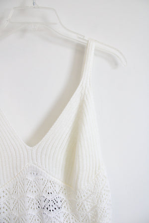 NEW Forever 21 Cream Crochet Tank Top | 0X