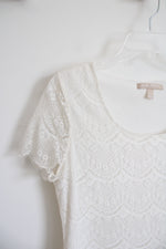 Banana Republic Cream Lace Top | S
