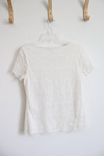 Banana Republic Cream Lace Top | S