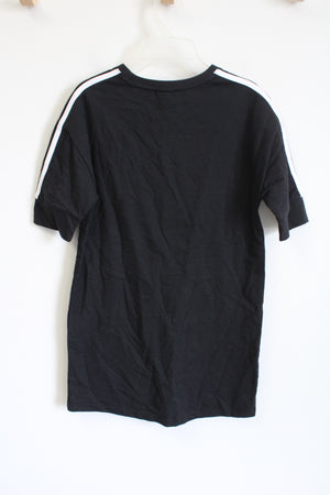 Adidas Loose Fit Black Logo T-Shirt Dress | Youth S (7/8) Jubilee Thrift Adidas Loose Fit Black Logo T-Shirt Dress | Youth S (7/8) Jubilee Thrift