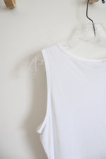 Calvin Klein White Embellished Tank Top | M