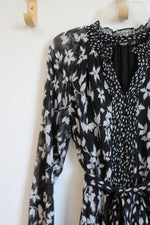 Simply Vera Wang Black White Floral Dress | M
