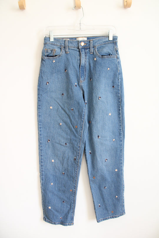 Universal Thread Embroidered Floral Vintage Straight Jeans | 4R