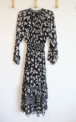 Simply Vera Wang Black White Floral Dress | M