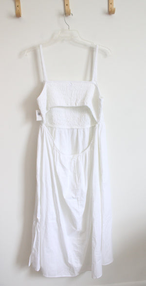 NEW Old Navy White Smocked Open Back Maxi Summer Dress | XXL
