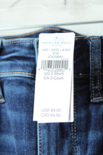 NEW American Eagle Hi-Rise Dark Atlantic Jegging | 0 Short