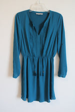 Daniel Rainn Teal Chiffon Dress | S