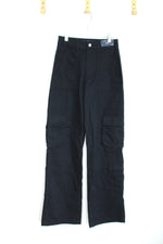 NEW Hollister Black Ultra High Rise Baggy Cargo Jeans | 0 L