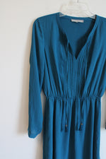 Daniel Rainn Teal Chiffon Dress | S