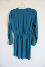 Daniel Rainn Teal Chiffon Dress | S