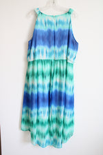 Sandra Darren Blue Tie Dye Dress | 24W