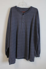 Cotton Works Blue Henley Shirt | 4XLT