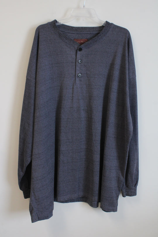 Cotton Works Blue Henley Shirt | 4XLT