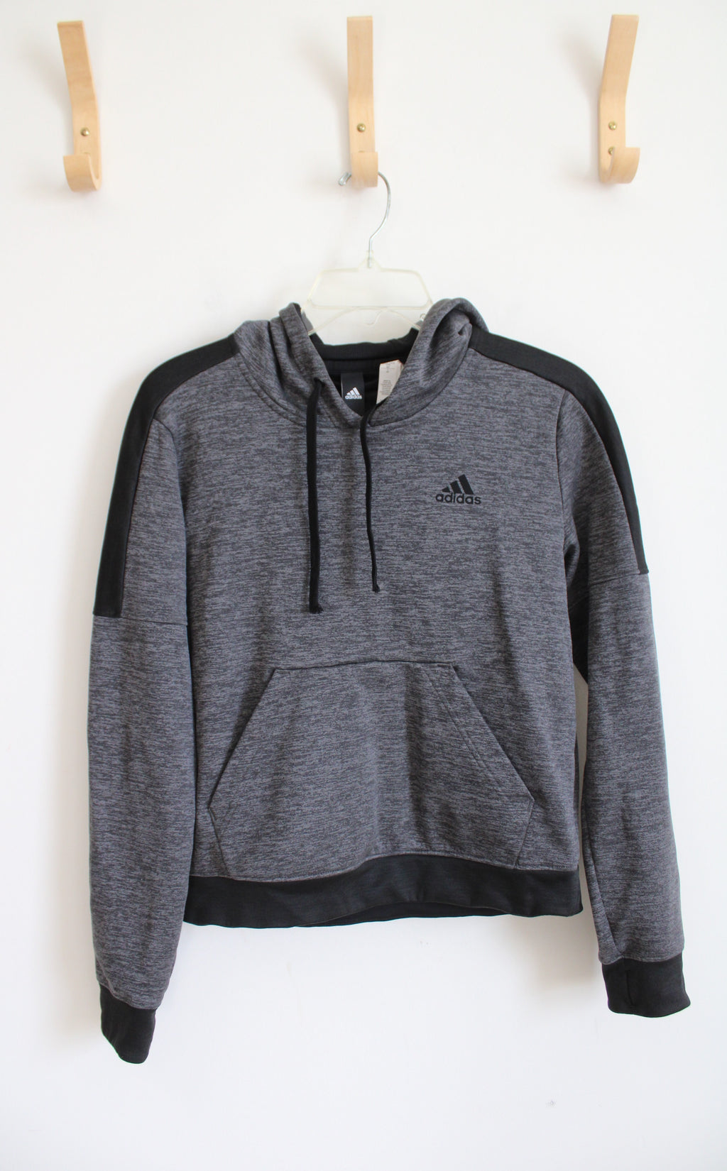 Adidas Gray & Black Hoodie | S