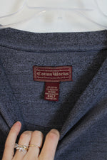 Cotton Works Blue Henley Shirt | 4XLT