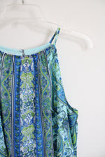 London Times Blue & Green Paisley Patterned Dress | 8