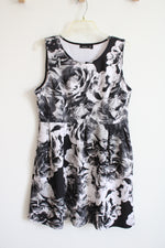 APT. 9 Black White Gray Floral Dress | XL