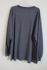 Cotton Works Blue Henley Shirt | 4XLT
