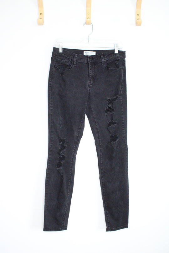 Mudd Black Low Rise Skinny Distressed Jeans | 11
