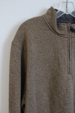 NEW Wrangler Brown Fleece 1/4 Zip Pullover | XL