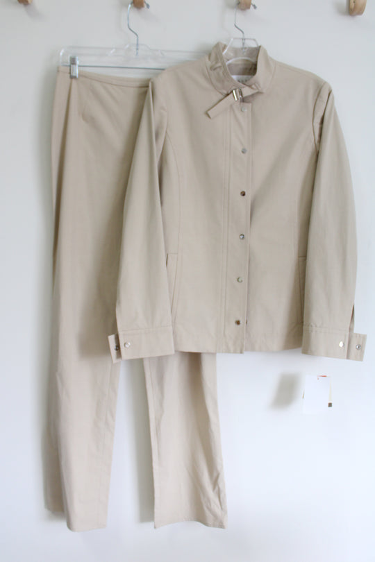 NEW Don Caster Tan 2 Piece Pant & Jacket Set | 4